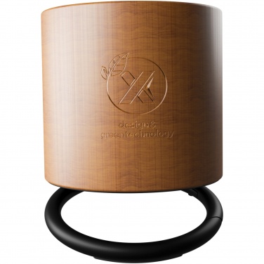 Logotrade promotional gift picture of: SCX.design S27 3W wooden ring speaker